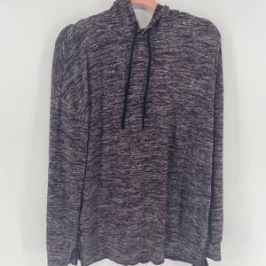 Wilfred Free Space Dye Maroon Hooded Lightweight Long Sleeve Sweater Womens M